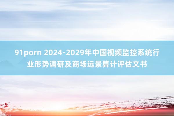91porn 2024-2029年中国视频监控系统行业形势调研及商场远景算计评估文书