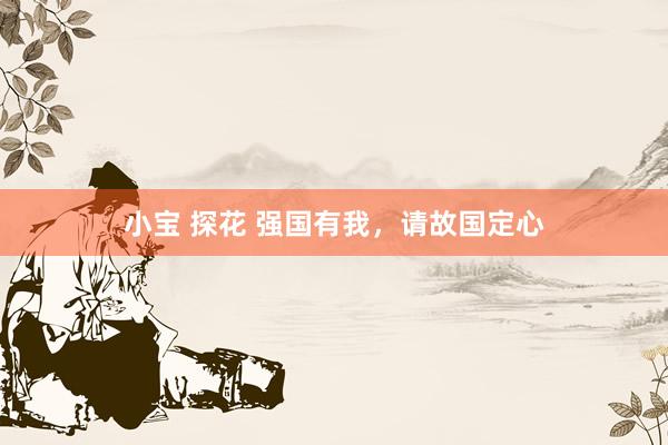 小宝 探花 强国有我，请故国定心
