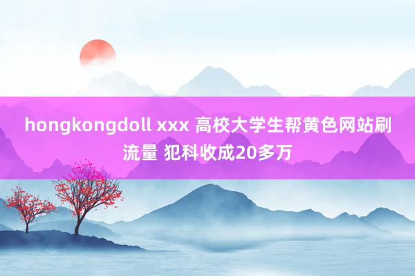 hongkongdoll xxx 高校大学生帮黄色网站刷流量 犯科收成20多万