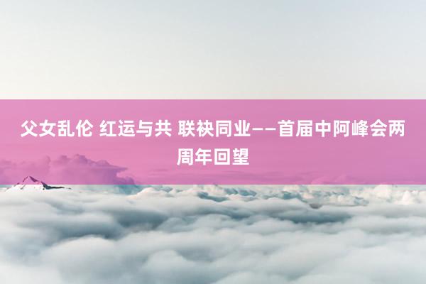 父女乱伦 红运与共 联袂同业——首届中阿峰会两周年回望