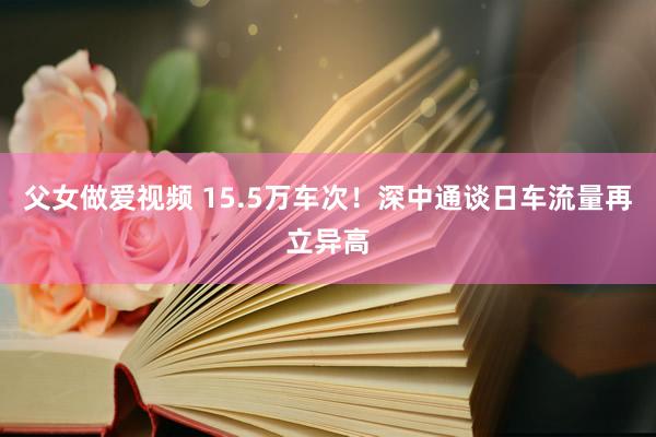 父女做爱视频 15.5万车次！深中通谈日车流量再立异高